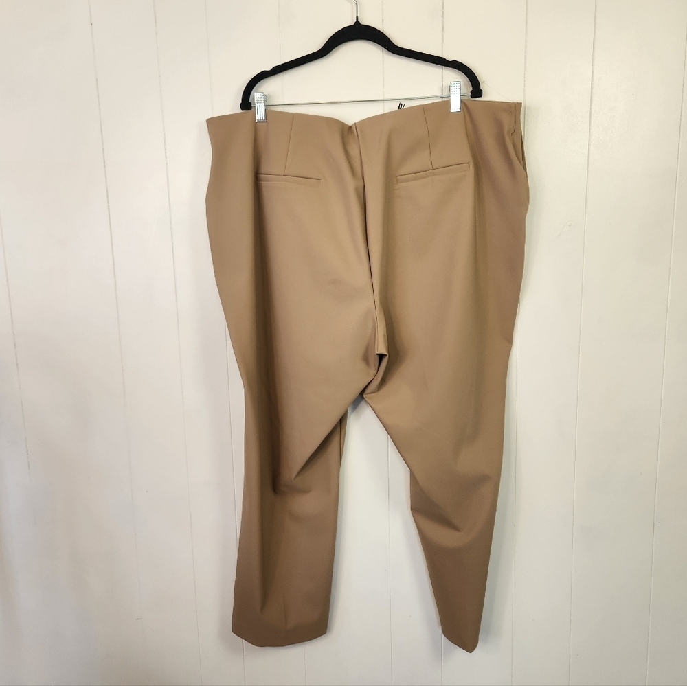 Rachel Zoe Khaki Beige Slim Pull On Shaping Pants Size 3X New NWT Office Work - Picture 3 of 9